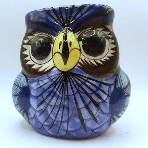 Guate Mayan Owl Mug 3d signed Ken Edwards stoneware